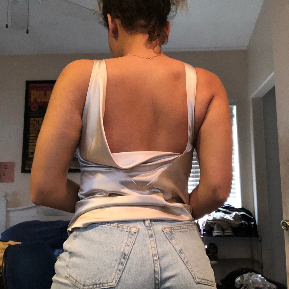 The Row Nude Silk Top Size 6